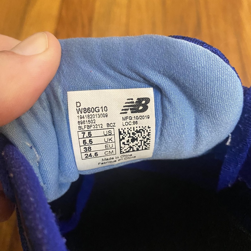 New Balance 860 v10 Running Shoes Womens Size 7.5 Wide Blue Stability W860G10 - Picture 10 of 11
